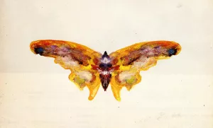 Butterfly by Albert Bierstadt Oil Painting Reproduction