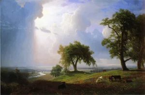 California Spring by Albert Bierstadt - Hand-Painted Oil Painting Reproduction