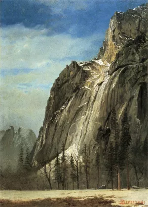 Cathedral Rocks, A Yosemite View by Albert Bierstadt Oil Painting Reproduction