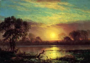 Evening, Owens Lake, California by Oil Painting Reproduction