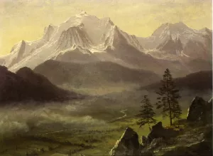 Grand Tetons by Albert Bierstadt - Hand-Painted Oil Painting Reproduction