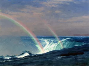 Home of the Rainbow, Horseshoe Falls, Niagara by Albert Bierstadt - Hand-Painted Oil Painting Reproduction