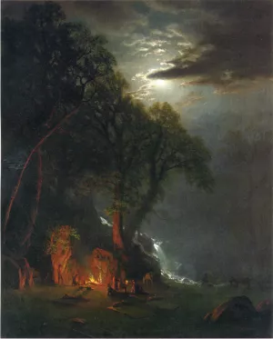 Italian Landscape with Aqueduct by Albert Bierstadt Oil Painting Reproduction