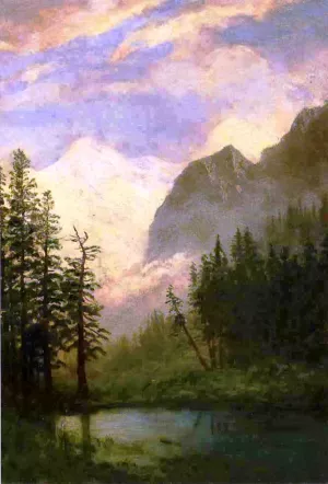 Mountain Landscape 2 by Albert Bierstadt Oil Painting Reproduction