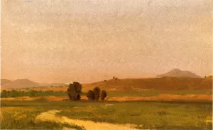 Nebraska, On the Plains by Albert Bierstadt - Hand-Painted Oil Painting Reproduction
