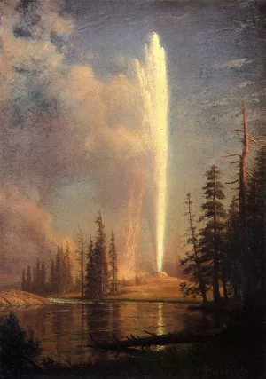 Old Faithful by Albert Bierstadt - Hand-Painted Oil Painting Reproduction