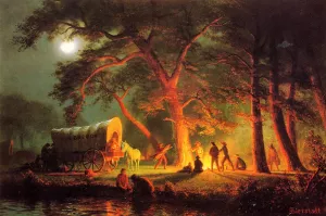 Oregon Trail by Albert Bierstadt - Hand-Painted Oil Painting Reproduction