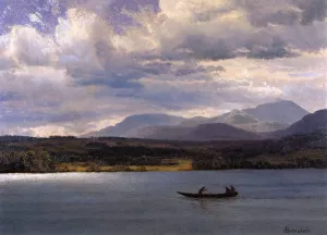 Overlook Mountain from Olana by Albert Bierstadt - Hand-Painted Oil Painting Reproduction