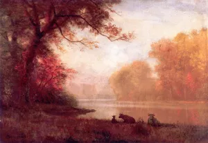Passaic River by Albert Bierstadt Oil Painting Reproduction