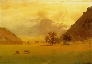 Rhone Valley by Albert Bierstadt - Hand-Painted Oil Painting Reproduction