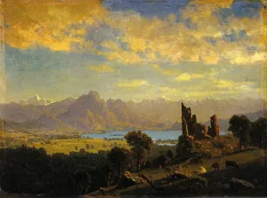 Scene in the Tyrol by Albert Bierstadt - Hand-Painted Oil Painting Reproduction
