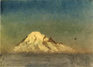 Snow-Capped Moutain by Albert Bierstadt - Hand-Painted Oil Painting Reproduction