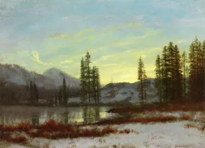 Snow in the Rockies by Albert Bierstadt - Hand-Painted Oil Painting Reproduction