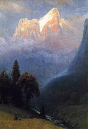 Storm Among the Alps by Albert Bierstadt - Hand-Painted Oil Painting Reproduction