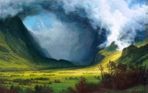 Storm in the Mountains by Oil Painting Reproduction