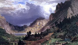 Storm in the Rocky Mountains, Mt. Rosalie by Oil Painting Reproduction