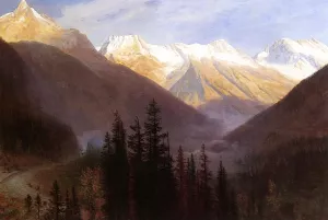Sunrise at Glacier Station by Albert Bierstadt - Hand-Painted Oil Painting Reproduction