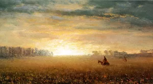 Sunset of the Prairies by Oil Painting Reproduction