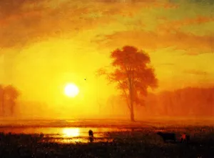 Sunset on the Plains by Oil Painting Reproduction