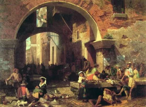 The Arch of Octavius by Albert Bierstadt - Hand-Painted Oil Painting Reproduction