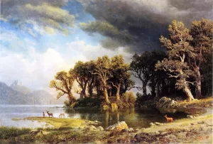 The Coming Storm by Albert Bierstadt - Hand-Painted Oil Painting Reproduction