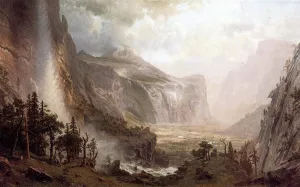 The Domes of Yosemite by Albert Bierstadt - Hand-Painted Oil Painting Reproduction