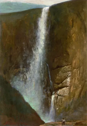 The Falls by Albert Bierstadt - Hand-Painted Oil Painting Reproduction