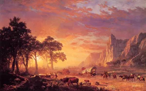 The Oregon Trail by Albert Bierstadt - Hand-Painted Oil Painting Reproduction