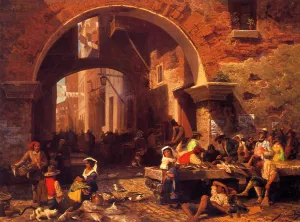 The Portico of Octavia by Albert Bierstadt Oil Painting Reproduction