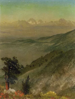 Wasatch Mountains by Albert Bierstadt - Hand-Painted Oil Painting Reproduction