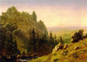 Wind River Country 3 by Albert Bierstadt - Hand-Painted Oil Painting Reproduction