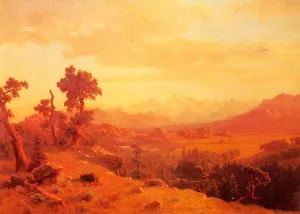 Wind River Country by Albert Bierstadt - Hand-Painted Oil Painting Reproduction